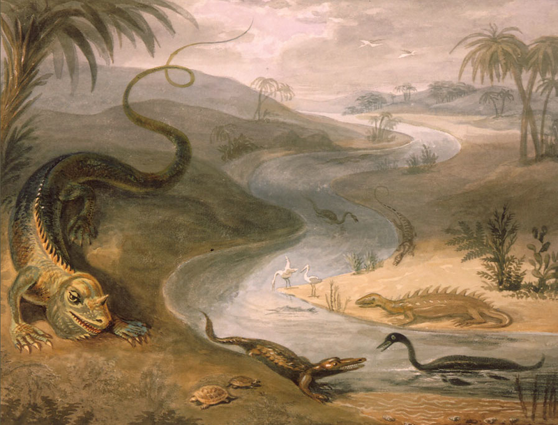 Illustration for article titled Strange 19th Century Drawings of Dinosaurs and Other Extinct Animals